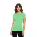 Wholesale women's green short sleeve crew neck t-shirt