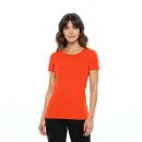 Wholesale women's short-sleeve crewneck t-shirt in red