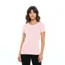 Wholesale women's pink short-sleeve crewneck t-shirt