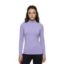 Wholesale women's lavender long-sleeve turtleneck fitted top