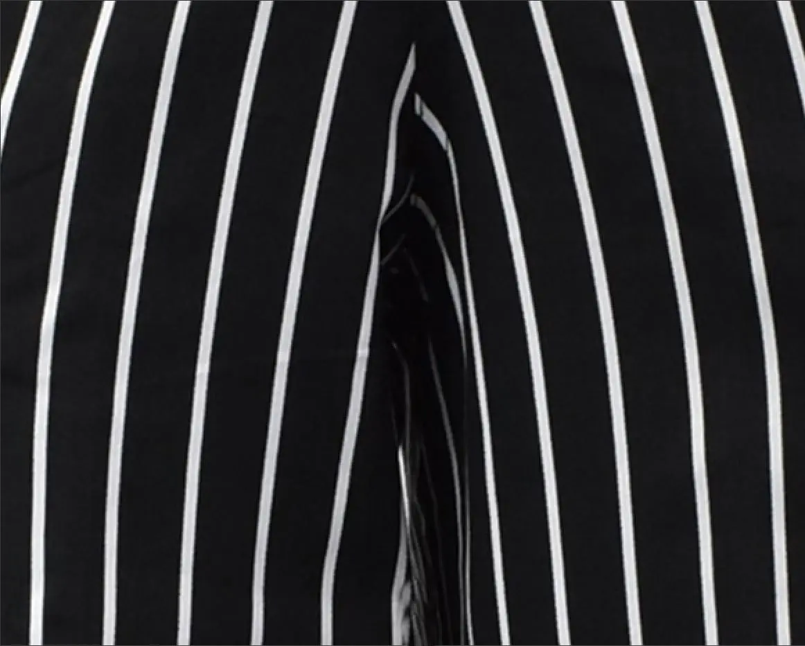 Wholesale black and white striped fabric with vertical ribbed texture detail