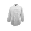 Wholesale white double-breasted chef coat with long sleeves and chest pocket