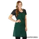 Wholesale women's hunter green apron with black short-sleeve shrug cardigan
