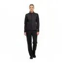 Wholesale women's black zip-up jacket and black pants athletic set
