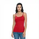 Wholesale red camisole tank top with thin straps and scoop neckline