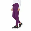 Wholesale women's purple jogger pants with drawstring waist and tapered ankles