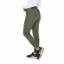 Wholesale women's olive green jogger pants with elastic waistband and cuffed ankles