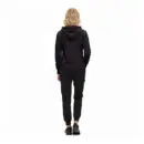 Wholesale women's black hoodie and jogger pants set, back view